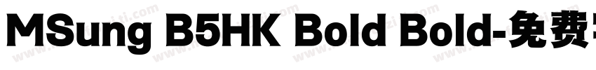 MSung B5HK Bold Bold字体转换